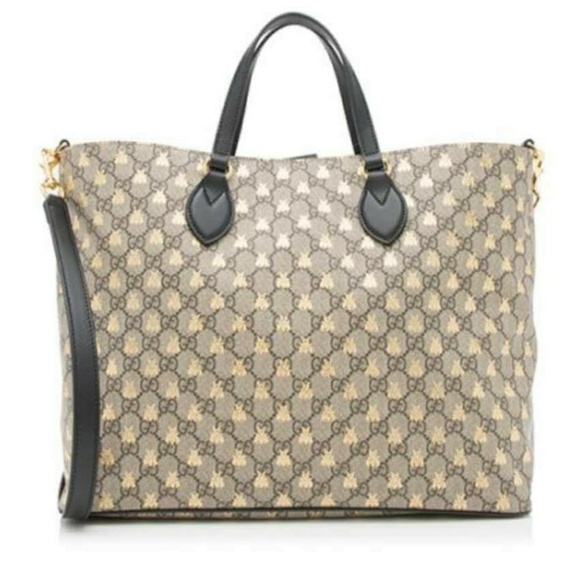 gucci bestiary gg supreme tote bag